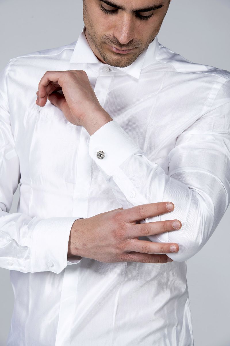 Camicia cerimonia uomo gemello swarovski cristal