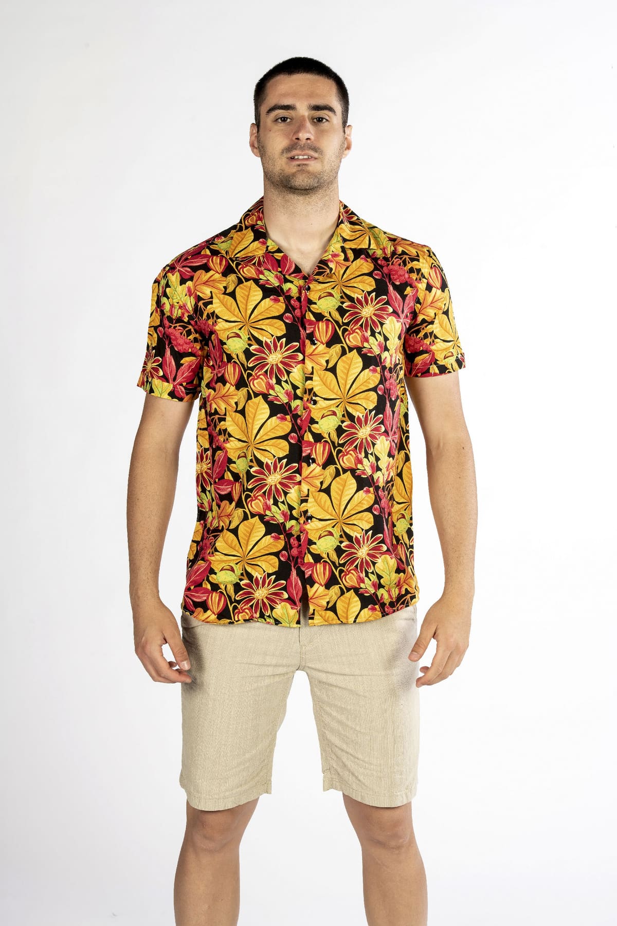 Camicia uomo hawaiana floreale