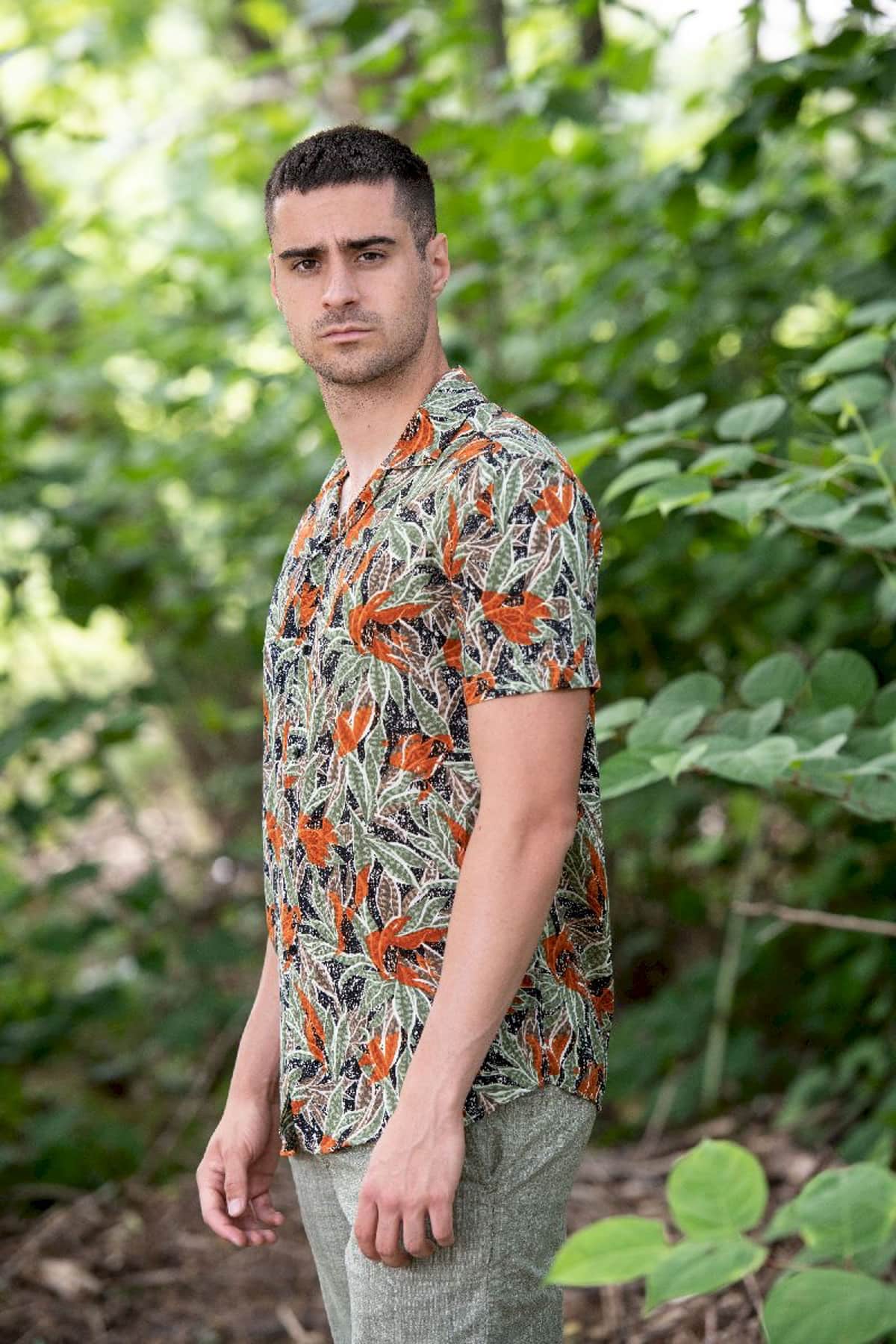 Camicia uomo hawaiana outside