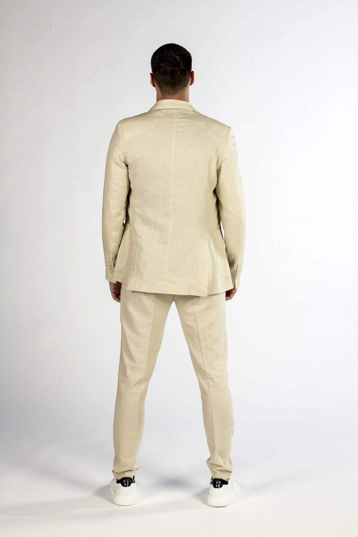 Giacca in lino uomo beige