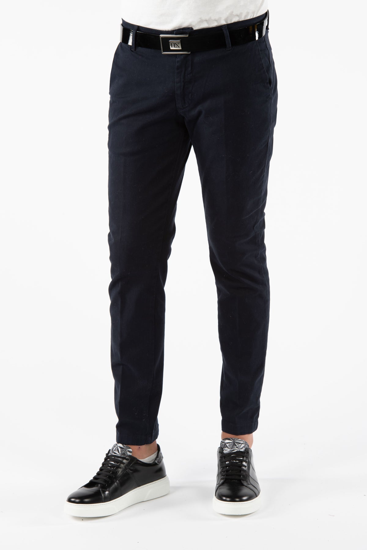 Pantalone uomo stretch Kensington blu front