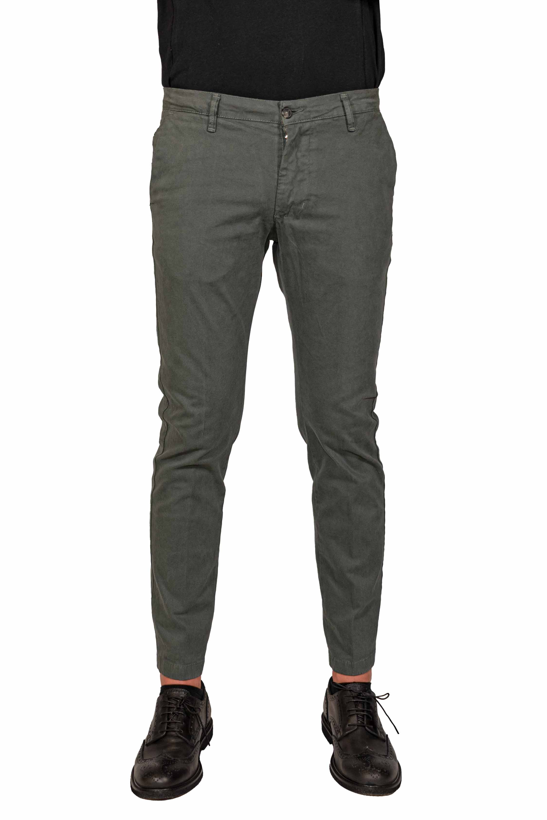 Pantalone uomo stretch Kensington grigio front