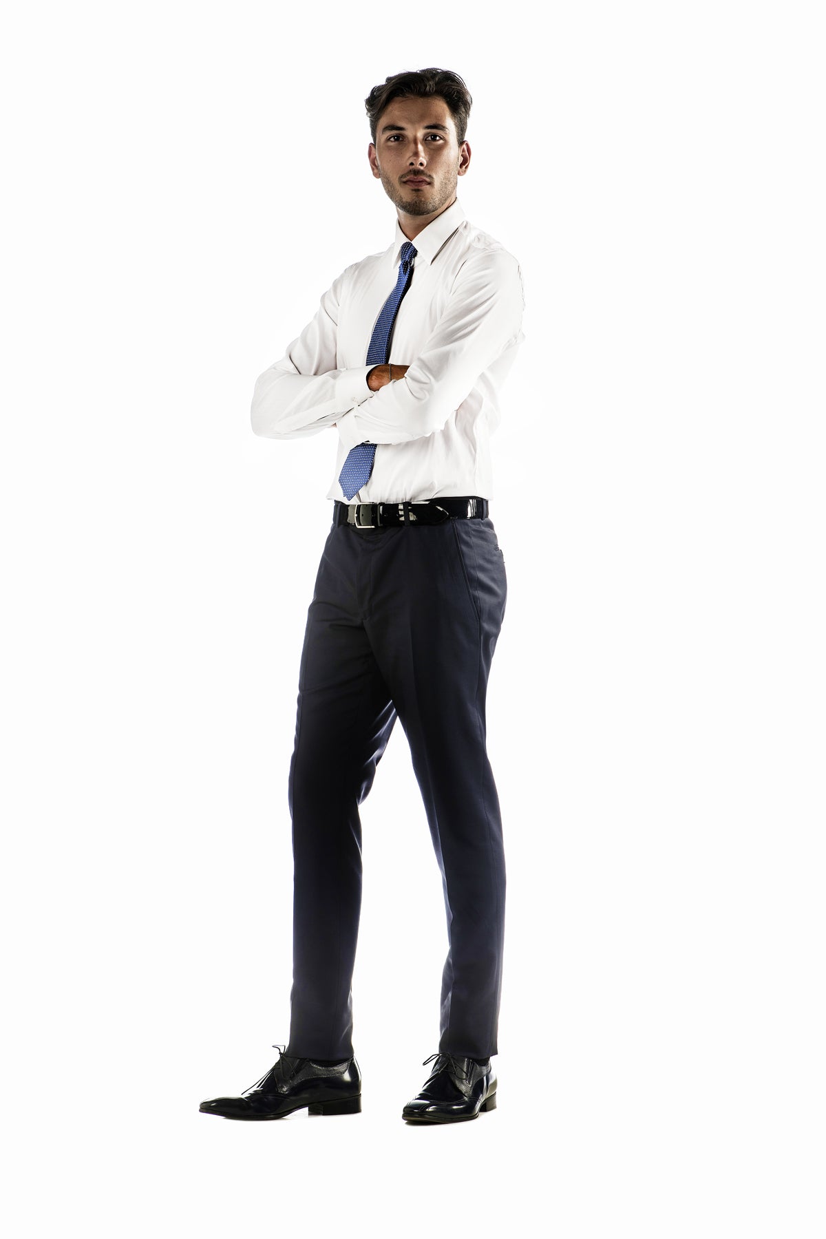 Navy Blue Suit with Side Velts 