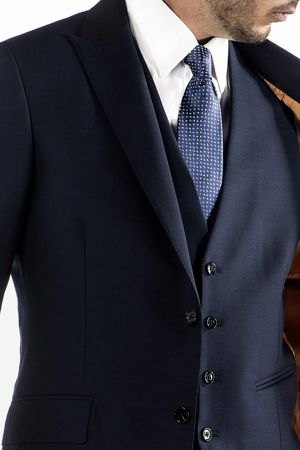 Pánský vlněný oblek v lesklé šedivé barvě