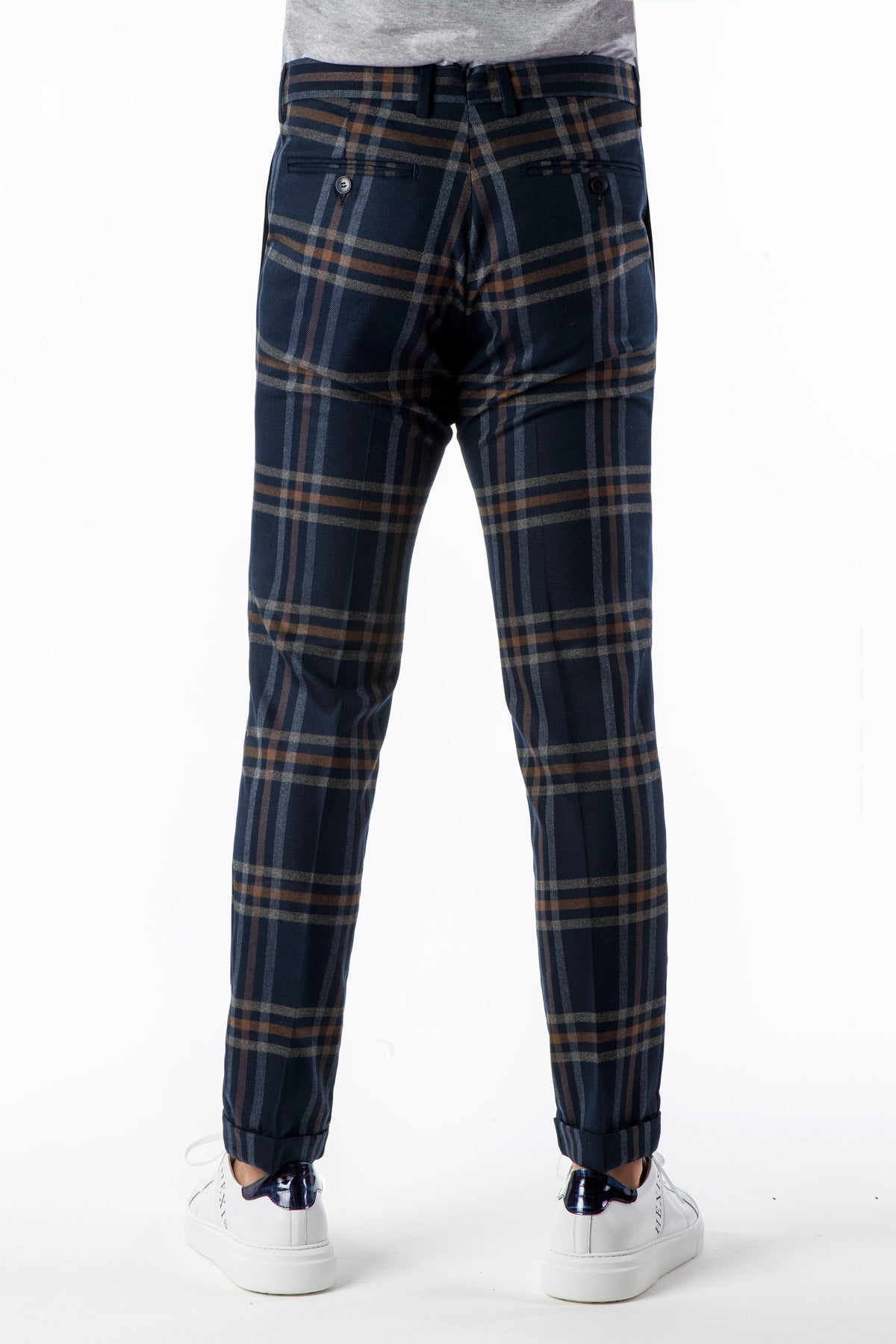 Slim Becontree checked trousers