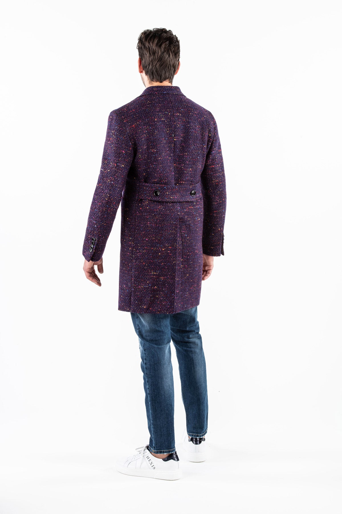 Cappotto viola Kazan effetto schizzi