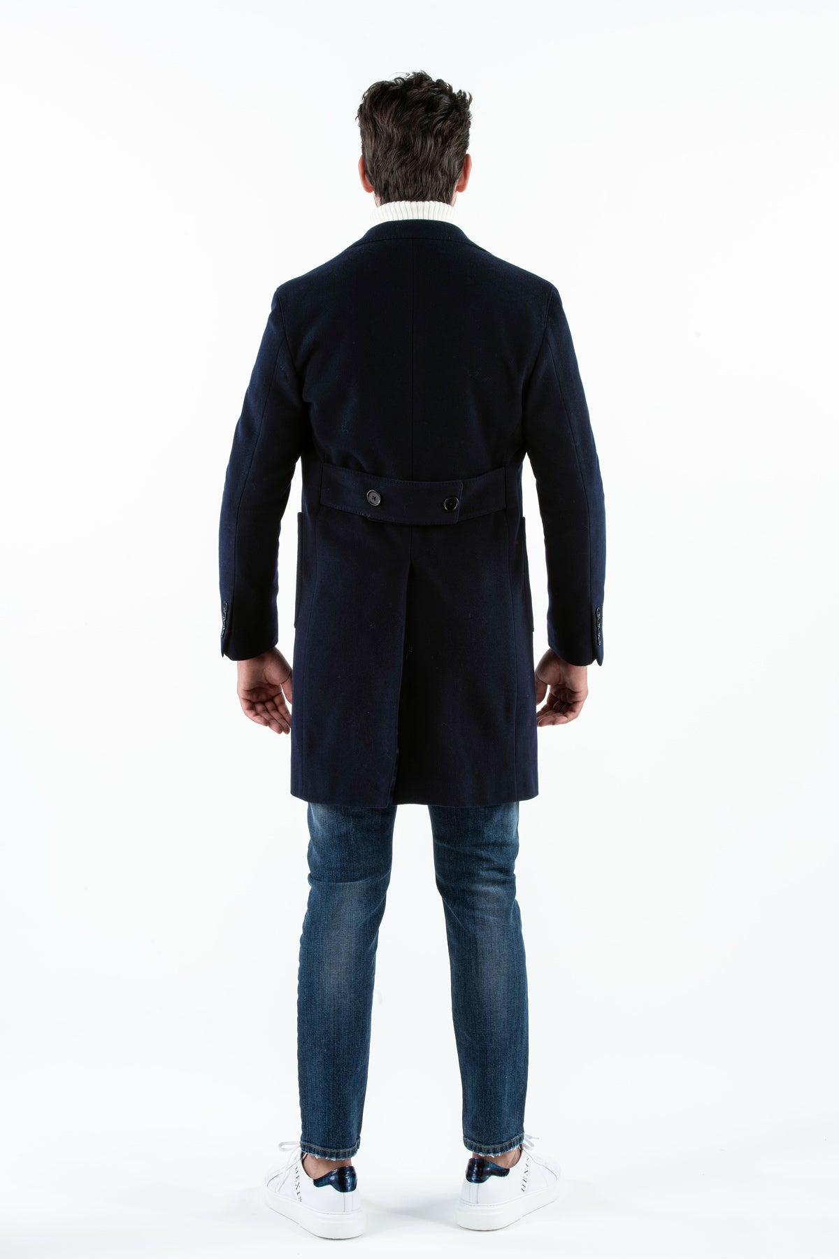 Single Breasted Coat in Pure Wool