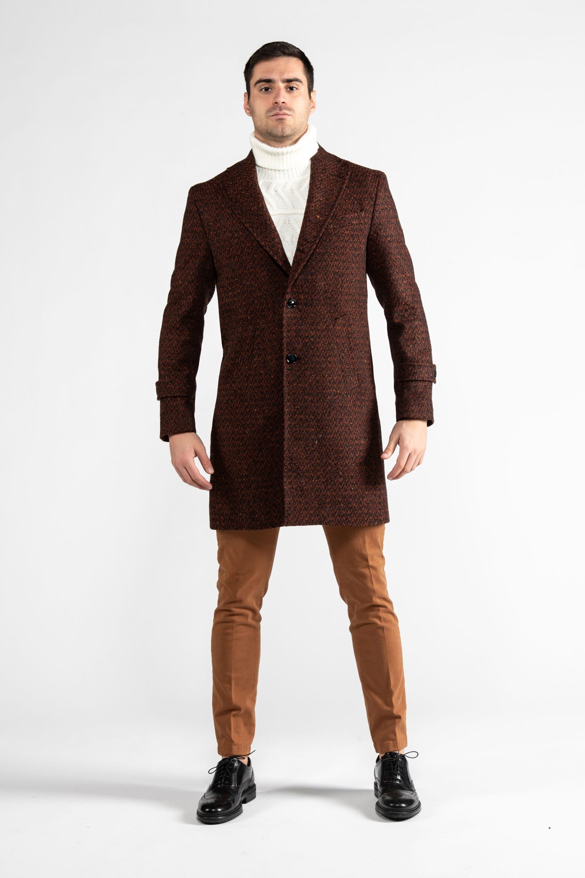 Coat in wool tweed Saratov