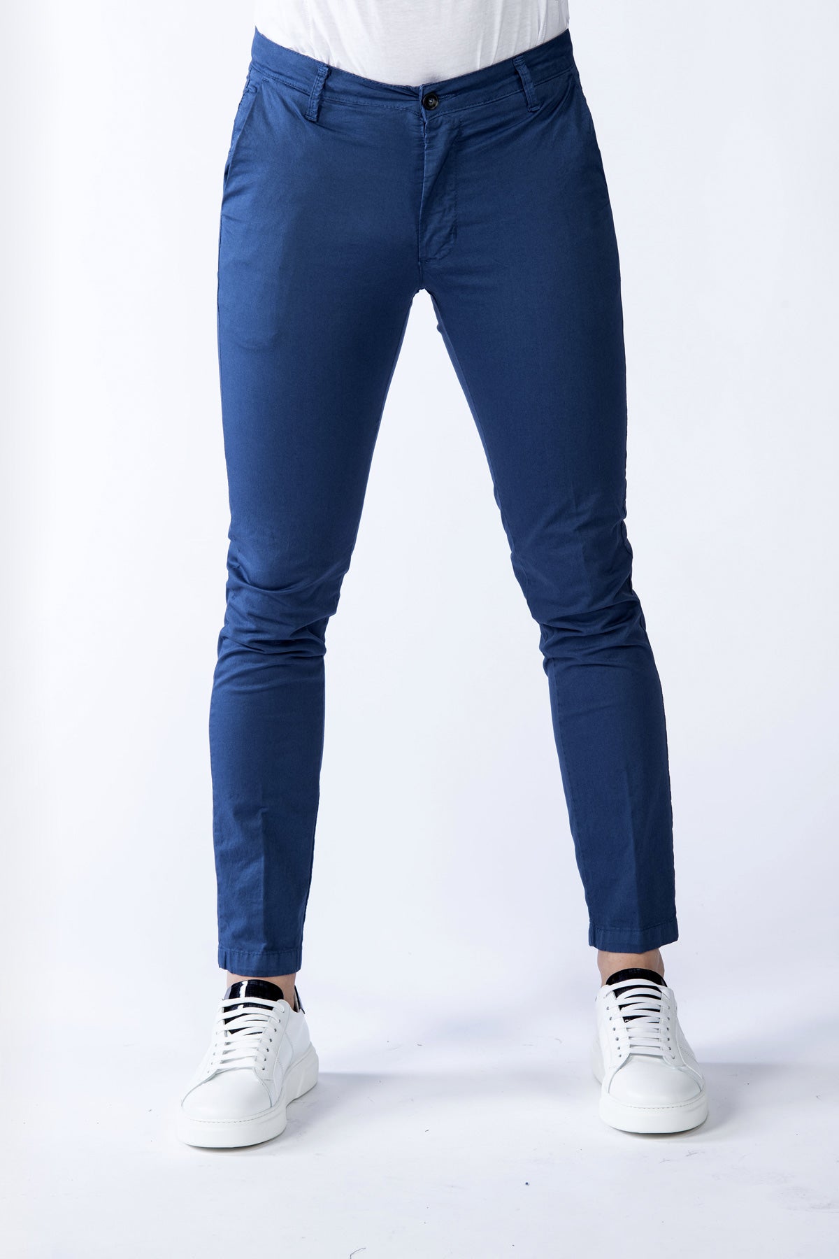 Pantalone stretch uomo color royal