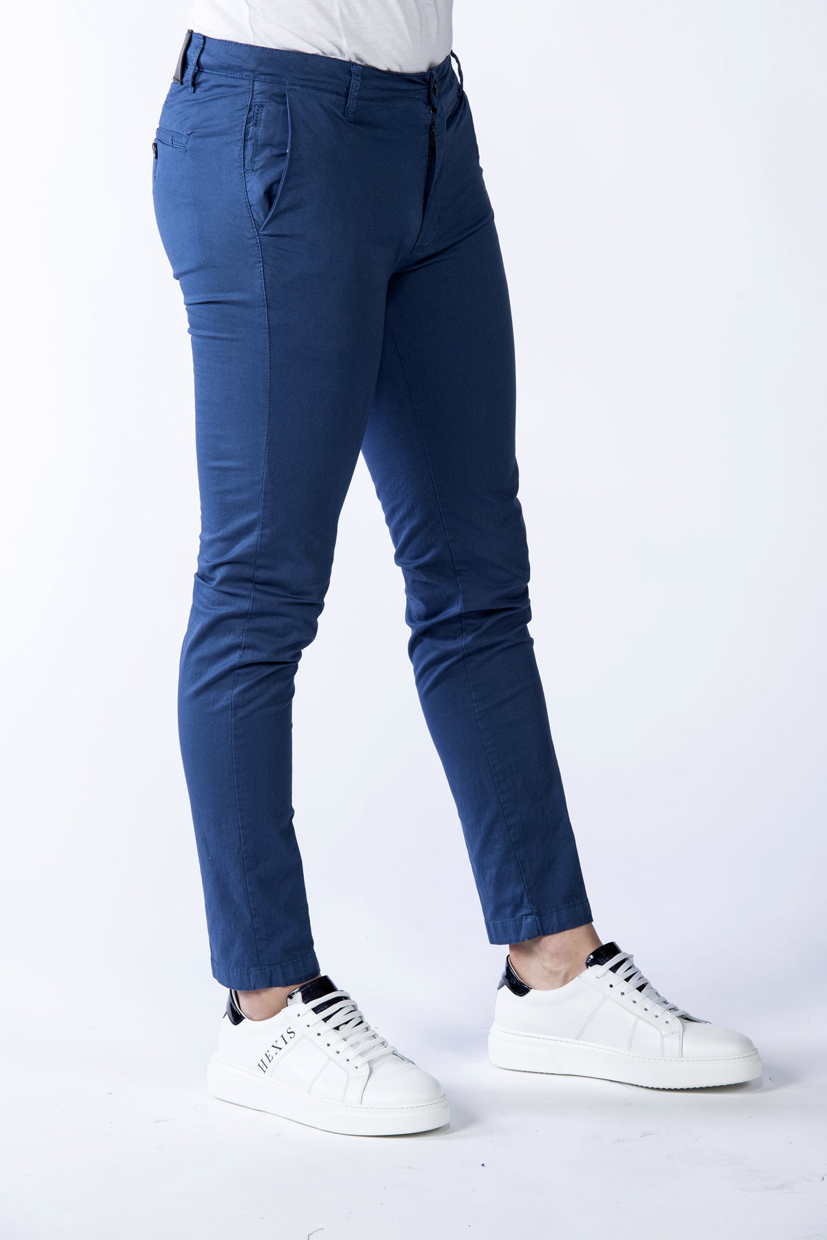 Pantalone stretch uomo color royal