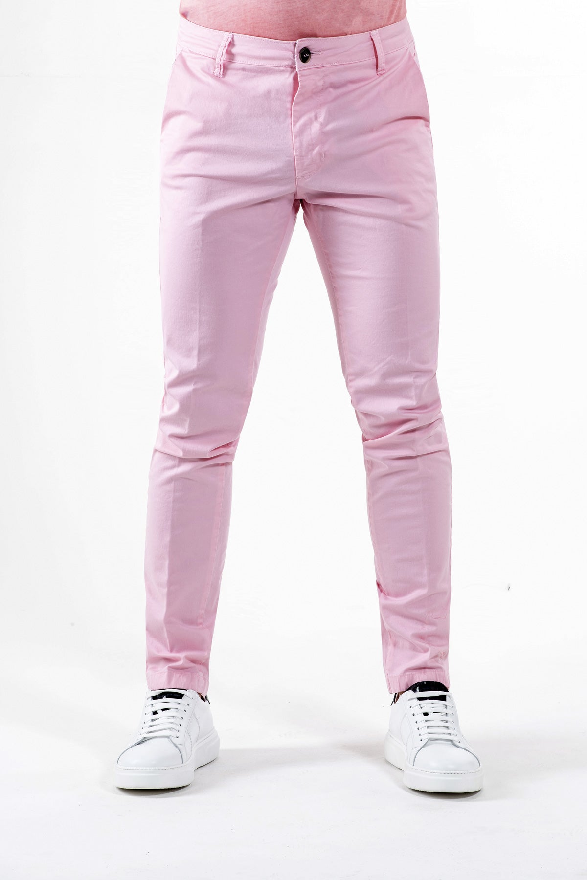 Pink Chino Brixton stretch cotton trousers
