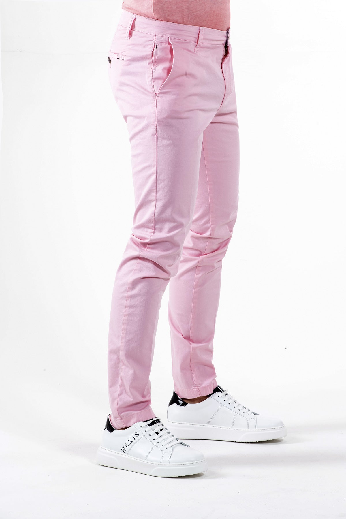 Pink Chino Brixton stretch cotton trousers