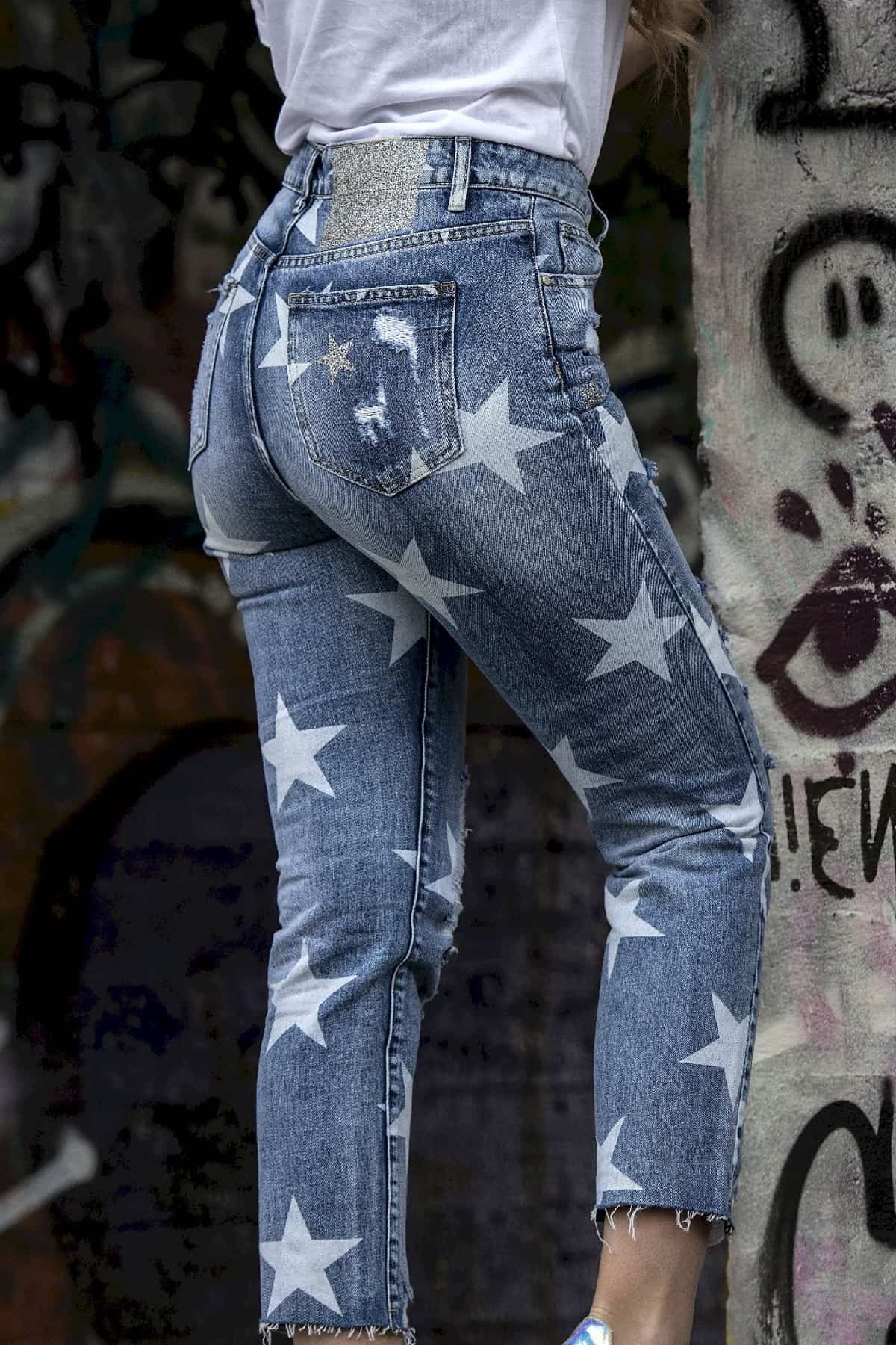 Jeans HEXIS donna sfrangiato