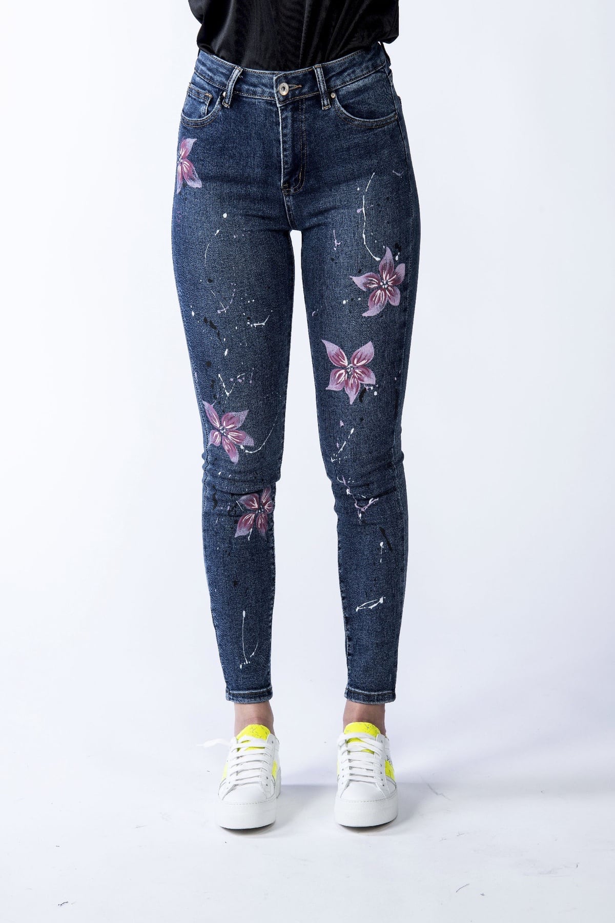 Jeans HEXIS donna con fiore