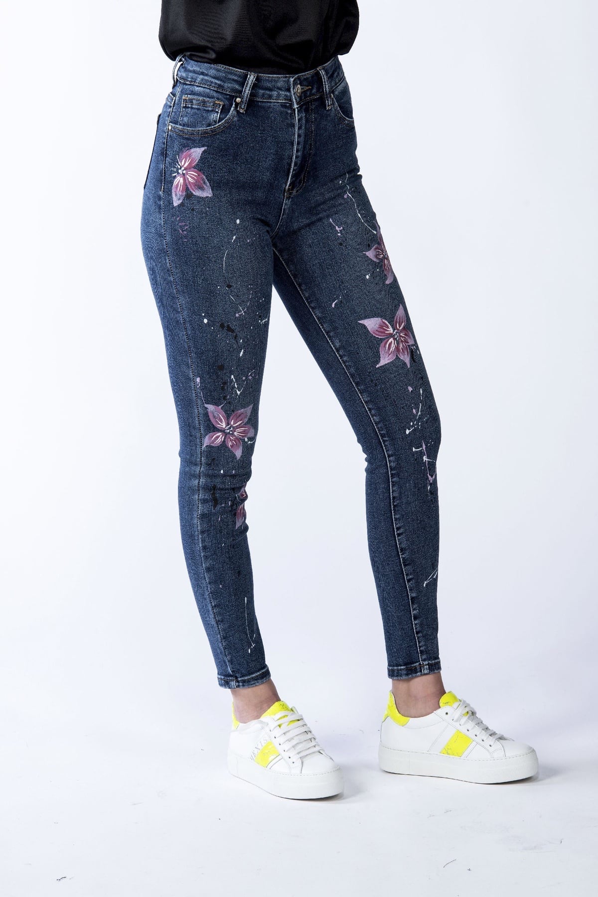 Jeans HEXIS donna con fiore