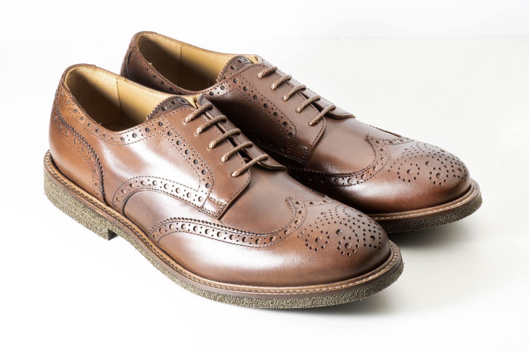 Men's English style Oxford tobacco shoe