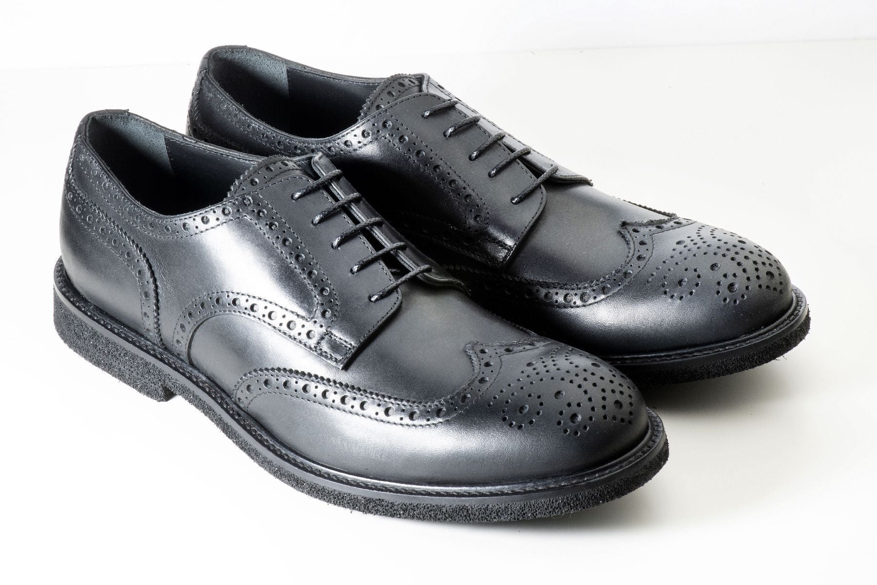 Scarpa uomo stile inglese vitello nero Oxford